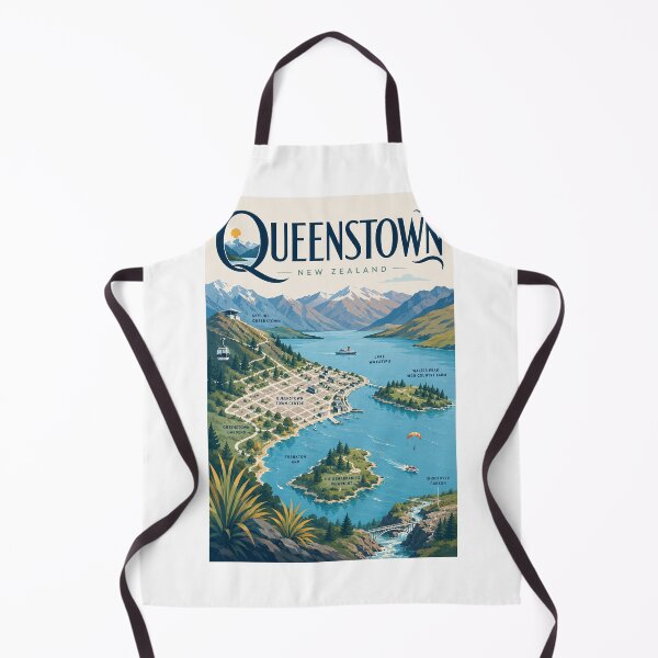 Item preview, Queenstown New Zealand with Lake Wakatipu and Remarkables designed and sold by Aryabek.