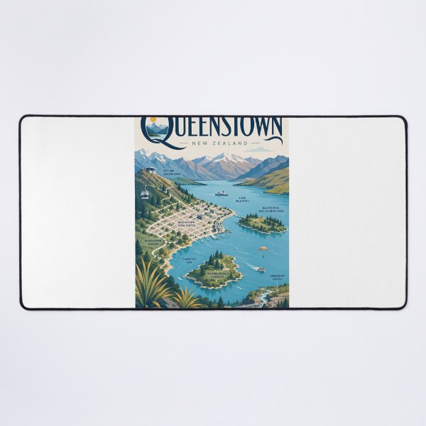 Item preview, Queenstown New Zealand with Lake Wakatipu and Remarkables designed and sold by Aryabek.