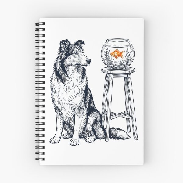 Item preview, Vintage Collie with Goldfish Dog Lover designed and sold by dian-rody-crest.