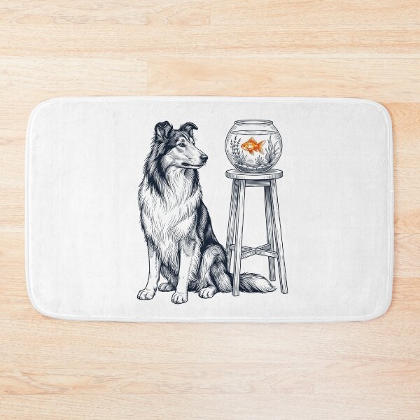 Item preview, Vintage Collie with Goldfish Dog Lover designed and sold by dian-rody-crest.