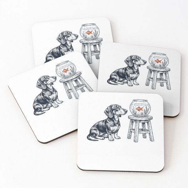 Item preview, Vintage Dachshund with Goldfish Dog Lover designed and sold by dian-rody-crest.