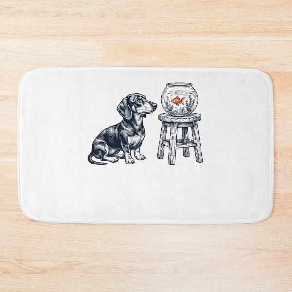 Item preview, Vintage Dachshund with Goldfish Dog Lover designed and sold by dian-rody-crest.