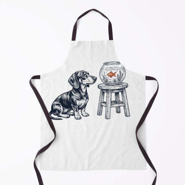 Item preview, Vintage Dachshund with Goldfish Dog Lover designed and sold by dian-rody-crest.