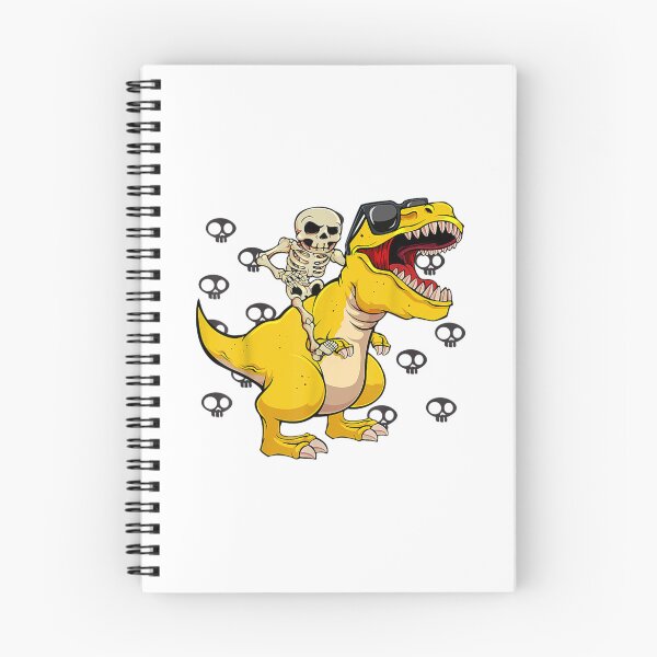 Item preview, skeleton riding dinosaur lazy halloween costume funny t rex designed and sold by TrentonJay2.