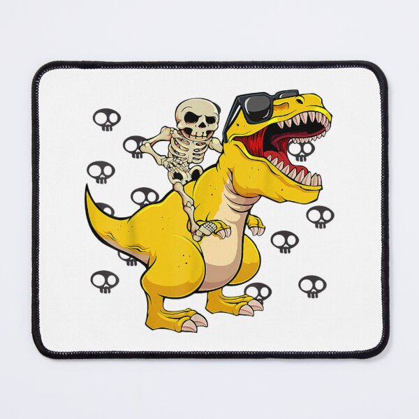 Item preview, skeleton riding dinosaur lazy halloween costume funny t rex designed and sold by TrentonJay2.