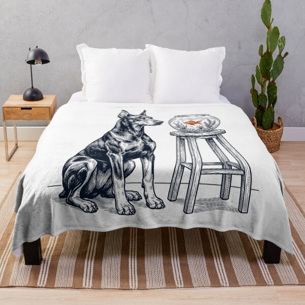 Item preview, Vintage Doberman Pinscher with Goldfish Dog Lover designed and sold by dian-rody-crest.