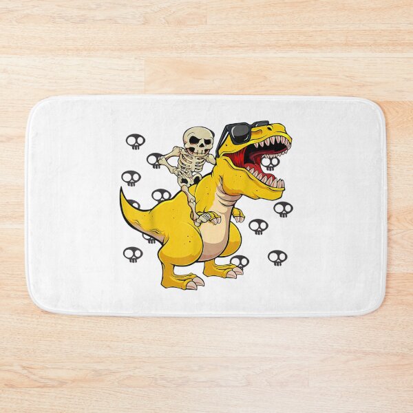 Item preview, skeleton riding dinosaur lazy halloween costume funny t rex designed and sold by TrentonJay2.