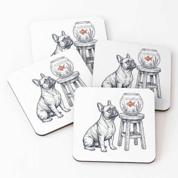 Item preview, Vintage French Bulldog with Goldfish Dog Lover designed and sold by dian-rody-crest.