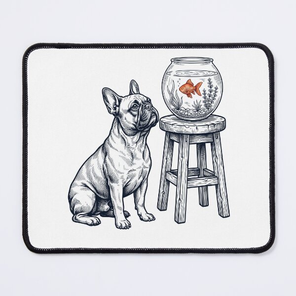 Item preview, Vintage French Bulldog with Goldfish Dog Lover designed and sold by dian-rody-crest.