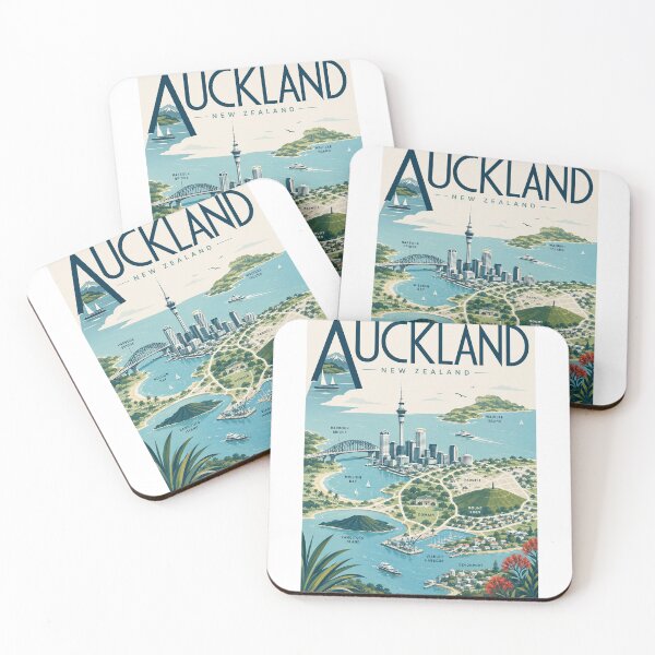Item preview, Auckland New Zealand with Waitematā Harbour and Sky Tower designed and sold by Aryabek.
