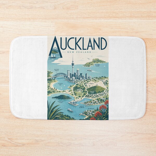 Item preview, Auckland New Zealand with Waitematā Harbour and Sky Tower designed and sold by Aryabek.