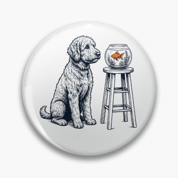 Item preview, Vintage Goldendoodle with Goldfish Dog Lover designed and sold by dian-rody-crest.