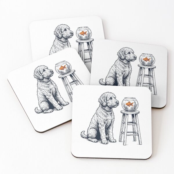 Item preview, Vintage Goldendoodle with Goldfish Dog Lover designed and sold by dian-rody-crest.