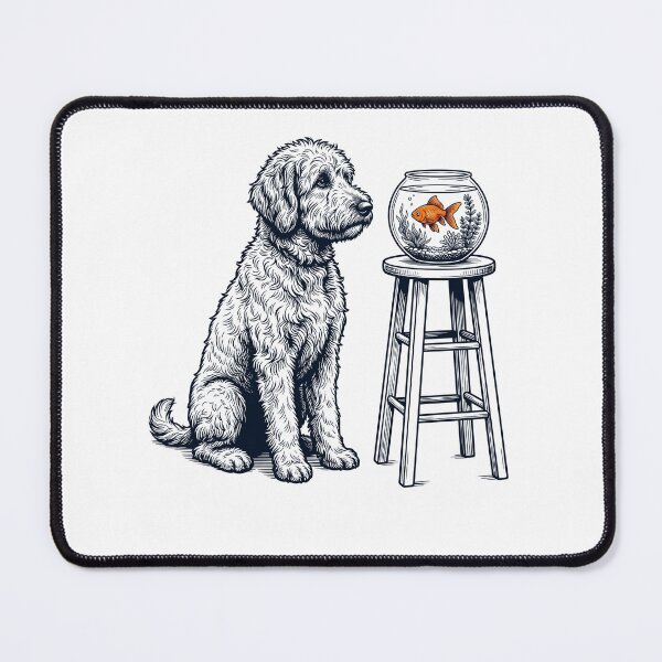 Item preview, Vintage Goldendoodle with Goldfish Dog Lover designed and sold by dian-rody-crest.