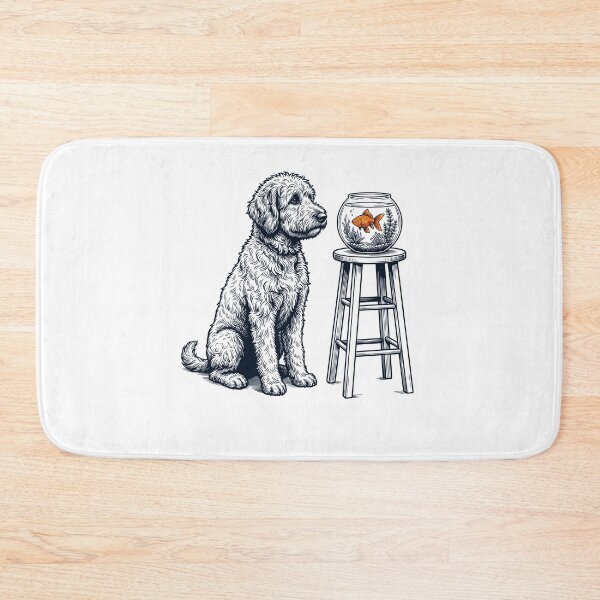 Item preview, Vintage Goldendoodle with Goldfish Dog Lover designed and sold by dian-rody-crest.