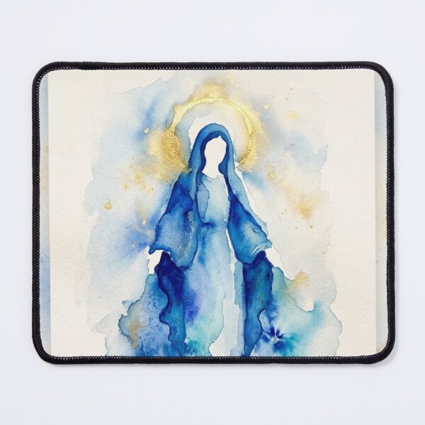 Item preview, Virgin Mary Watercolor Shelter Me Under Your Mantle designed and sold by MantoSagrado.