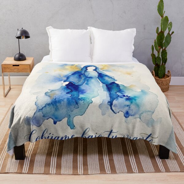 Item preview, Virgin Mary Watercolor Shelter Me Under Your Mantle designed and sold by MantoSagrado.