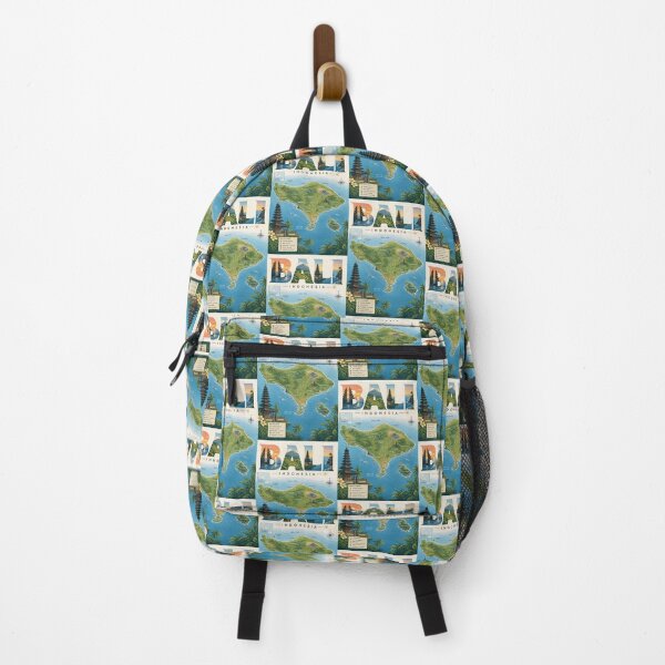 Item preview, Bali Indonesia with Ubud, Mount Batur and Island Landmarks designed and sold by Aryabek.