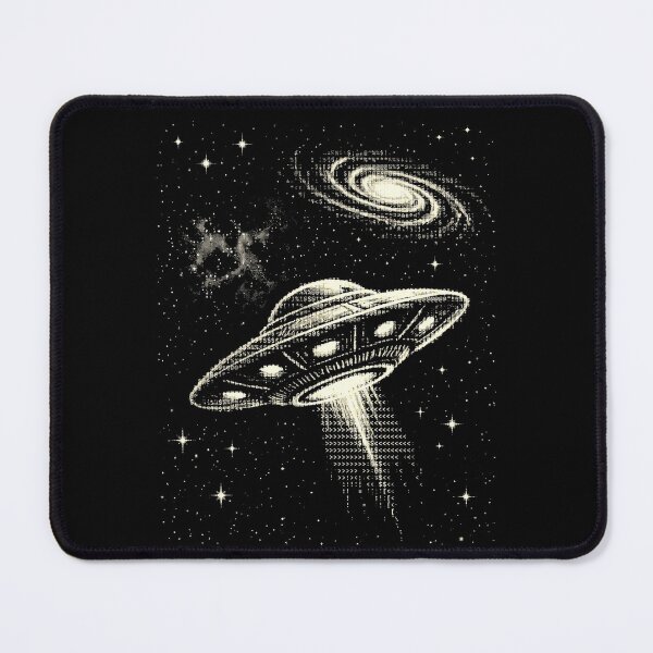 Item preview, UFO Abduction Ascii Art Space Alien Flying Saucer designed and sold by d247.