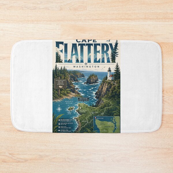 Item preview, Cape Flattery Washington with Olympic Peninsula and Pacific Coast designed and sold by Aryabek.