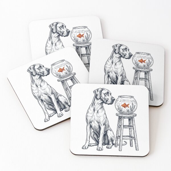 Item preview, Vintage Great Dane with Goldfish Dog Lover designed and sold by dian-rody-crest.