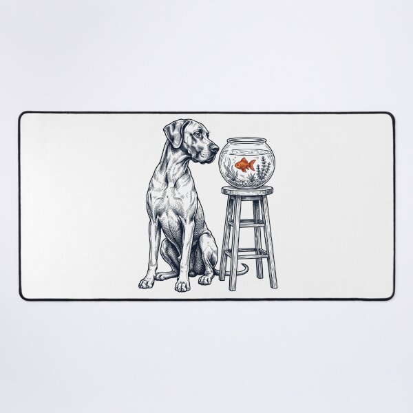 Item preview, Vintage Great Dane with Goldfish Dog Lover designed and sold by dian-rody-crest.