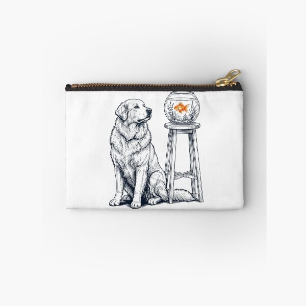 Item preview, Vintage Great Pyrenees with Goldfish Dog Lover designed and sold by dian-rody-crest.