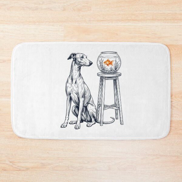 Item preview, Vintage Greyhound with Goldfish Dog Lover designed and sold by dian-rody-crest.