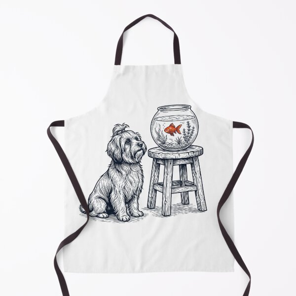 Item preview, Vintage Havanese with Goldfish Dog Lover designed and sold by dian-rody-crest.