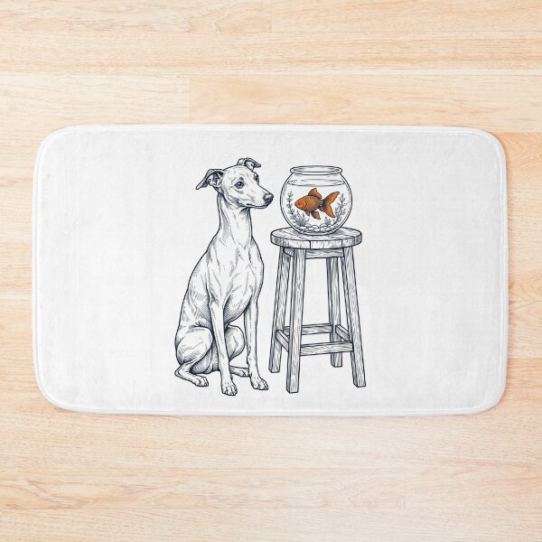 Item preview, Vintage Italian Greyhound with Goldfish Dog Lover designed and sold by dian-rody-crest.