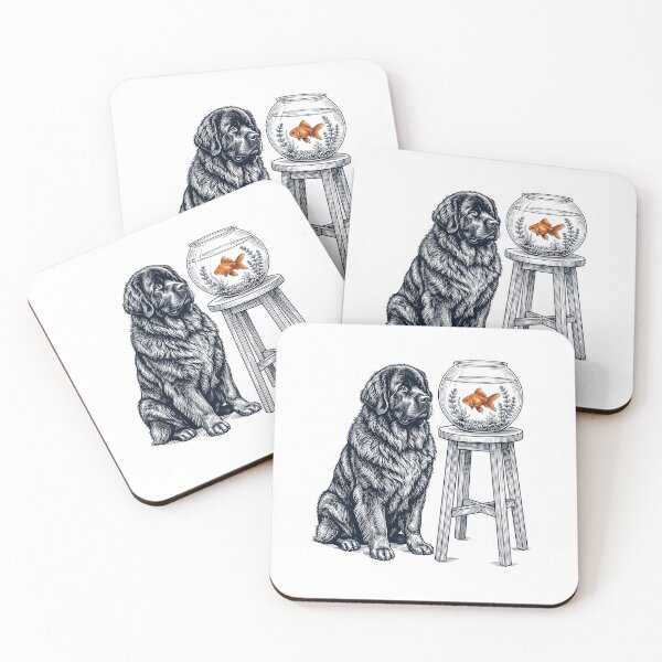 Item preview, Vintage Newfoundland with Goldfish Dog Lover designed and sold by dian-rody-crest.