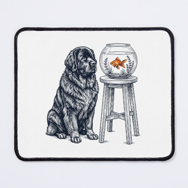 Item preview, Vintage Newfoundland with Goldfish Dog Lover designed and sold by dian-rody-crest.
