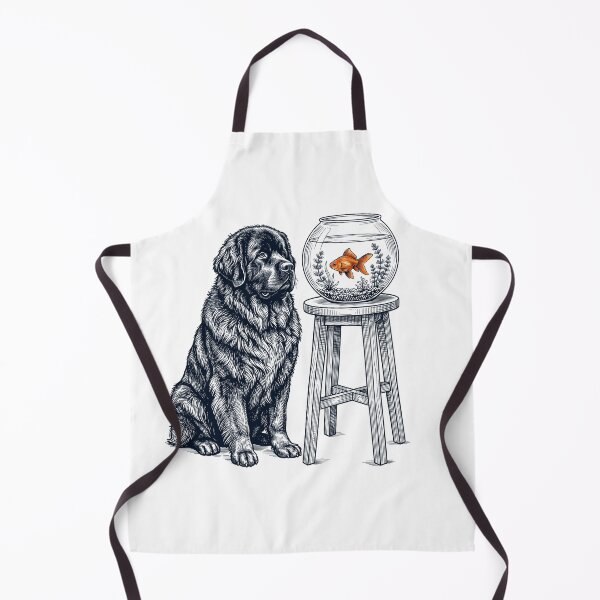 Item preview, Vintage Newfoundland with Goldfish Dog Lover designed and sold by dian-rody-crest.