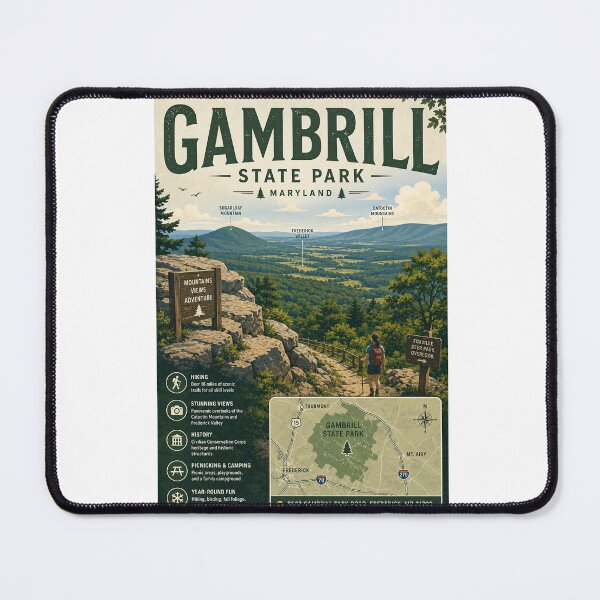 Item preview, Gambrill State Park Maryland with Frederick Valley and Catoctin Mountains designed and sold by Aryabek.