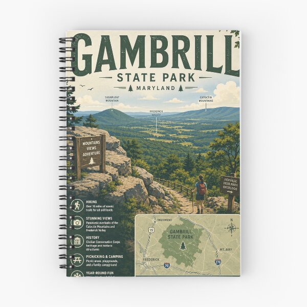 Item preview, Gambrill State Park Maryland with Frederick Valley and Catoctin Mountains designed and sold by Aryabek.
