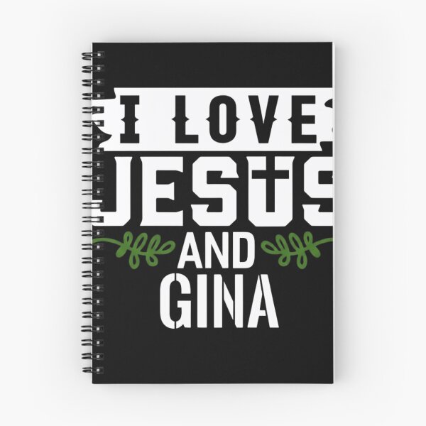 Item preview, I Love Jesus And Gina Personalized Name Christian Faith designed and sold by haitrieuic96.