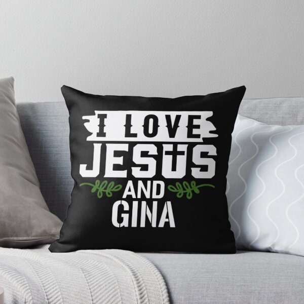 Item preview, I Love Jesus And Gina Personalized Name Christian Faith designed and sold by haitrieuic96.