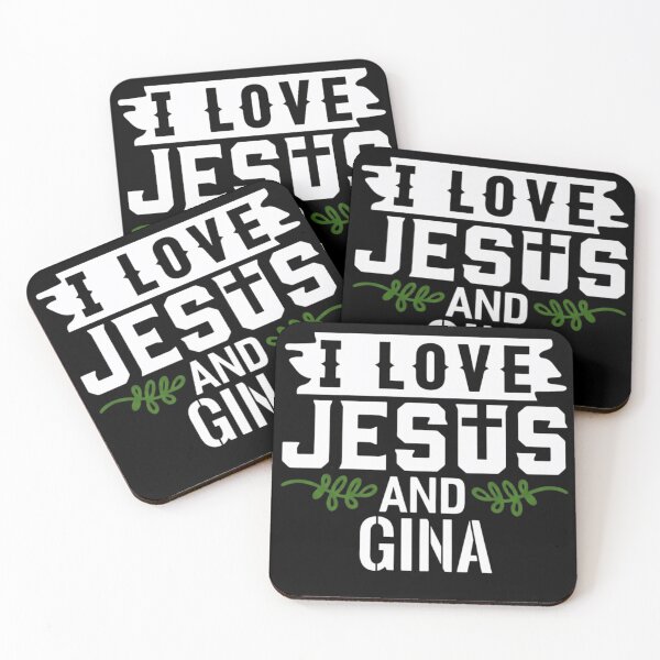 Item preview, I Love Jesus And Gina Personalized Name Christian Faith designed and sold by haitrieuic96.
