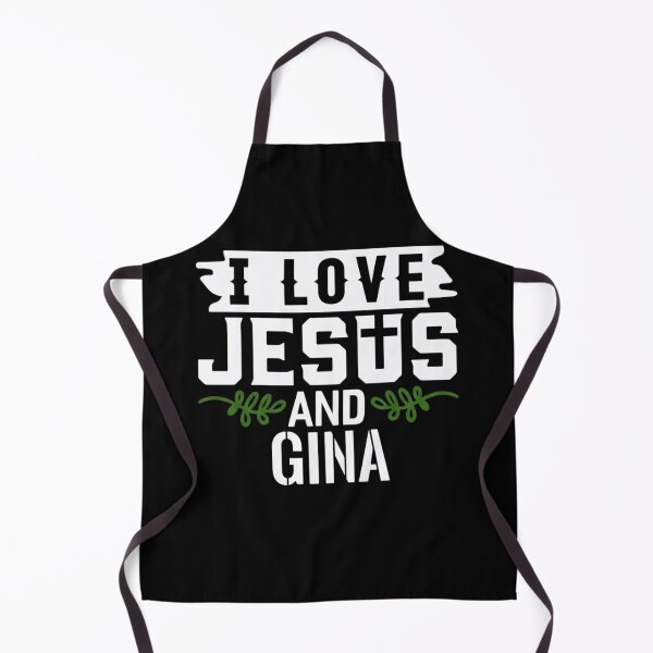 Item preview, I Love Jesus And Gina Personalized Name Christian Faith designed and sold by haitrieuic96.