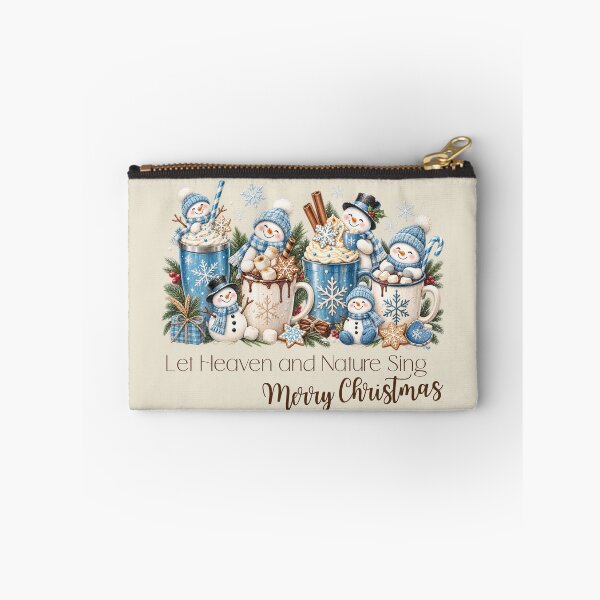 Item preview, Let Heaven and Nature Sing – Blue Christmas Snowman Cocoa Design designed and sold by Grace Works Studio by Kelly Florence .