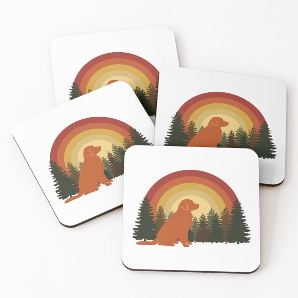 Item preview, Retro Golden Retriever Dog Silhouette Mountain Vintage Sunset Art designed and sold by pattman.