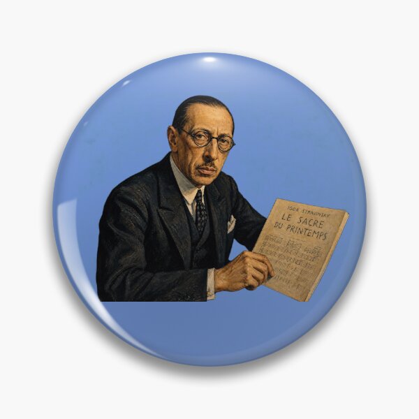 Item preview, Modernist Icon: Igor Stravinsky Vintage Oil Painting - The Rite of Spring designed and sold by DoReMiStudio.