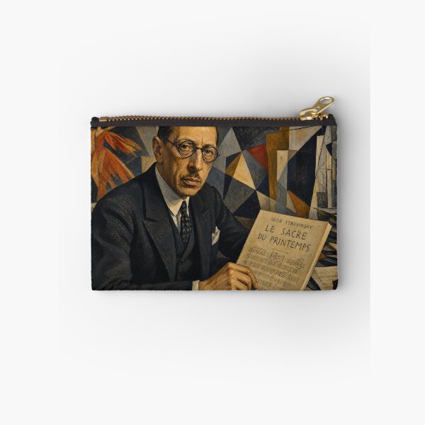 Item preview, Modernist Icon: Igor Stravinsky Vintage Oil Painting - The Rite of Spring designed and sold by DoReMiStudio.