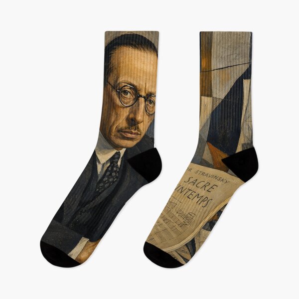 Item preview, Modernist Icon: Igor Stravinsky Vintage Oil Painting - The Rite of Spring designed and sold by DoReMiStudio.