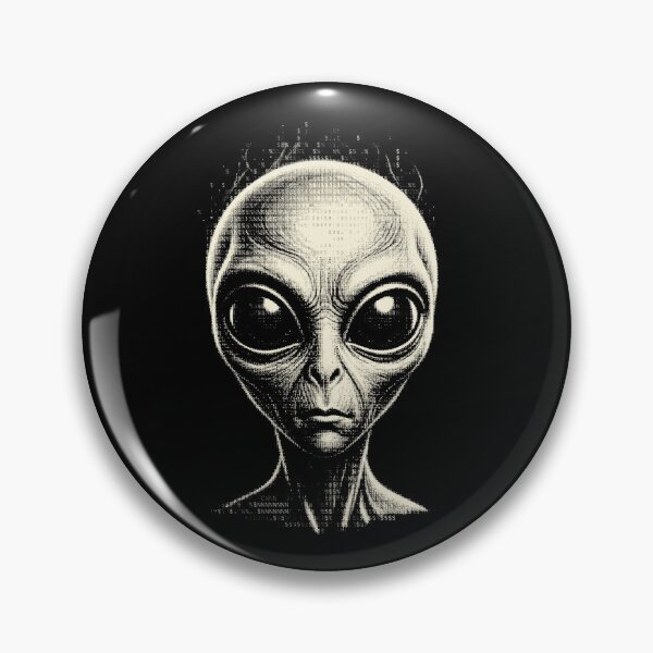 Item preview, Ascii Alien Head Extraterrestrial Sci-Fi Art designed and sold by d247.