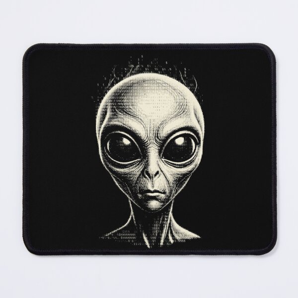 Item preview, Ascii Alien Head Extraterrestrial Sci-Fi Art designed and sold by d247.