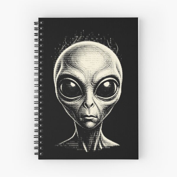 Item preview, Ascii Alien Head Extraterrestrial Sci-Fi Art designed and sold by d247.