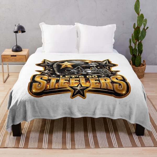 Item preview, Lets Go Steelers Black and Gold Helmet Star Graphic designed and sold by DianaBrow72120.