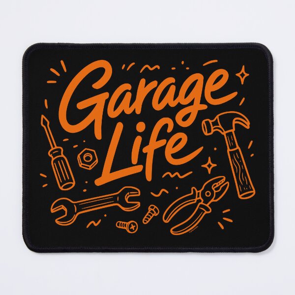 Item preview, Garage Life – Vintage Tool Script Design designed and sold by Automotive Art by Greg.