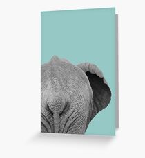Elefant Wet Bum, Entenei Blau Grußkarte